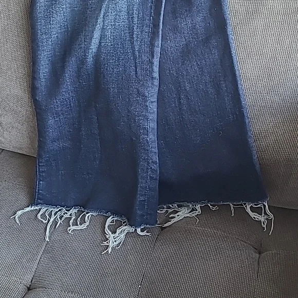 Mother Jeans The Looker Frayed Ends Ankle Cut Size 30 - Picture 5 of 11